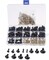 190-Piece Solid Black Plastic Safety Eyes with Washers – 5mm to 14mm for Amigurumi, Puppets, Plush Toys, Teddy Bears & DIY Crafts